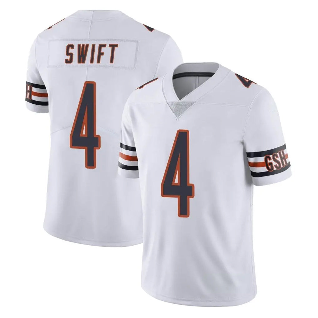 Elroe C.Bears #4 D'Andre Swift Player White Vapor Untouchable Limited Home Game Stitched Jerseys