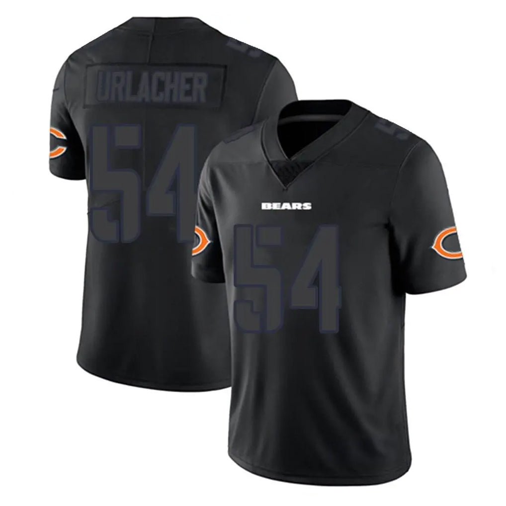 Elroe C.Bears #54 Brian Urlacher Player Black Impact Limited Game Stitched Jerseys