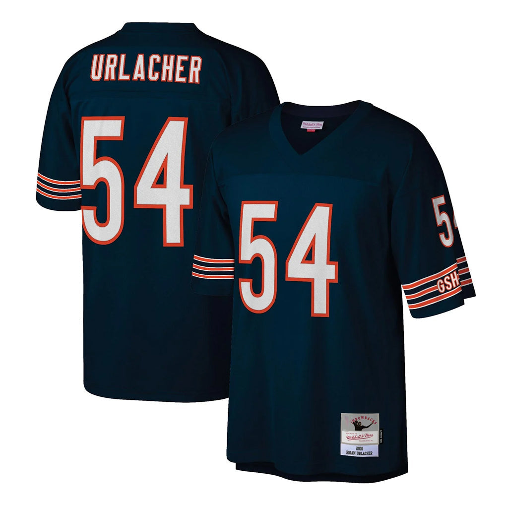 Elroe C.Bears #54 Brian Urlacher Player Navy Mitchell & Ness Legacy Replica Stitched Jerseys