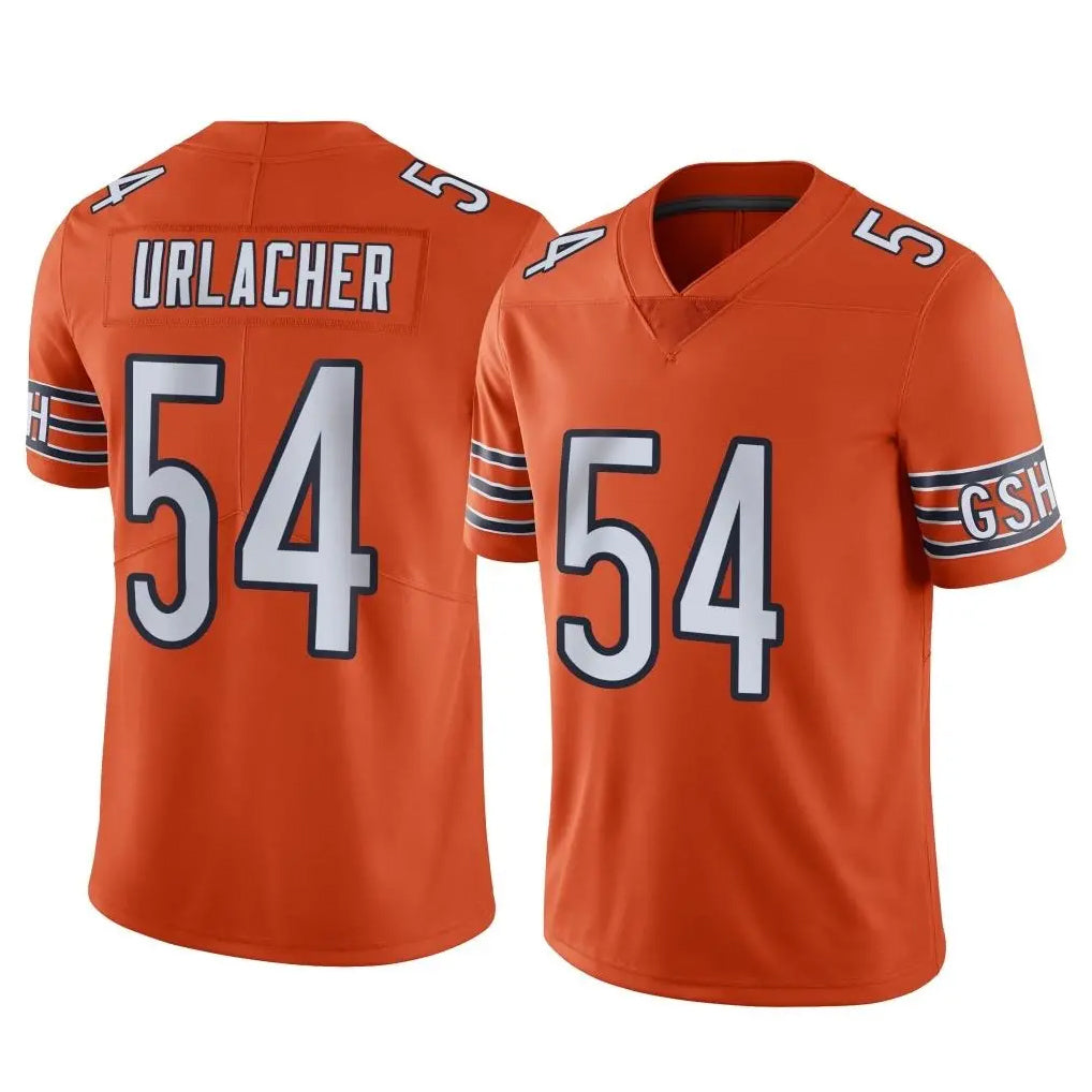 Elroe C.Bears #54 Brian Urlacher Player Orange Alternate Vapor Limited Home Game Stitched Jerseys