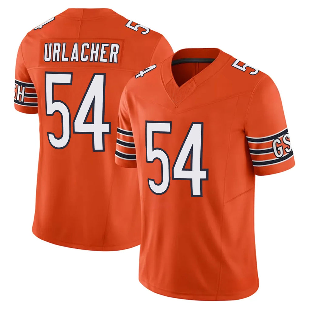 Elroe C.Bears #54 Brian Urlacher Player Orange Vapor F.U.S.E. Limited Home Game Stitched Jerseys