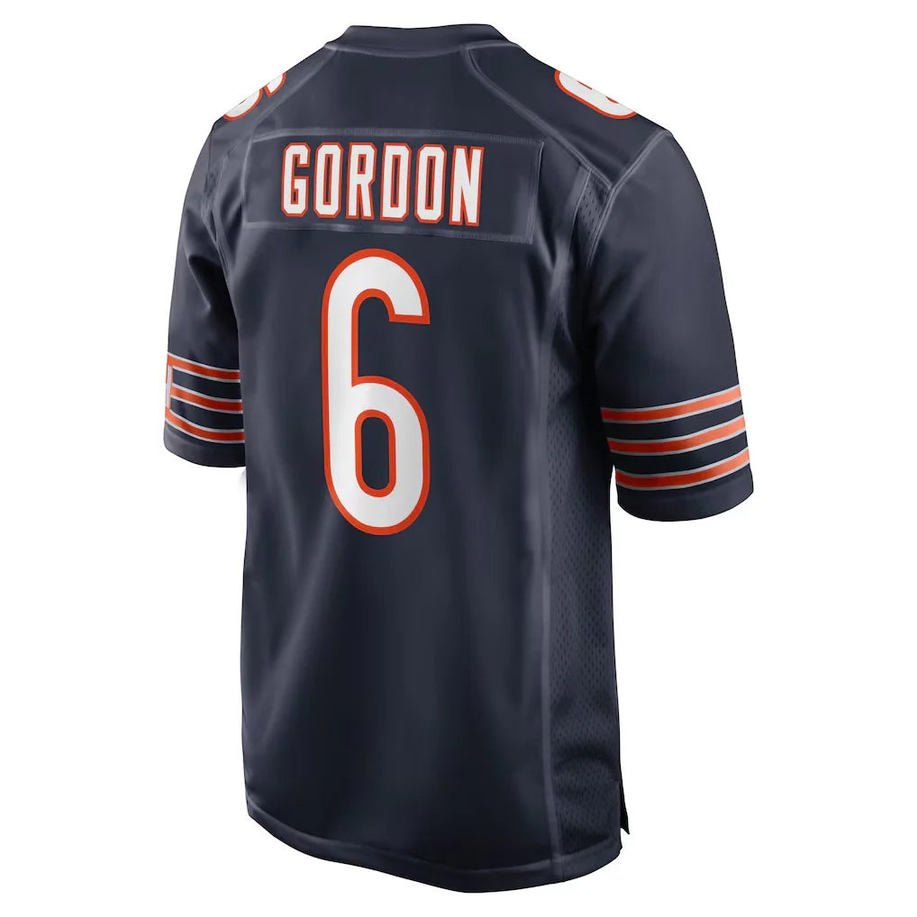 Elroe C.Bears #6 Kyler Gordon Player Navy Home Game Stitched Jerseys