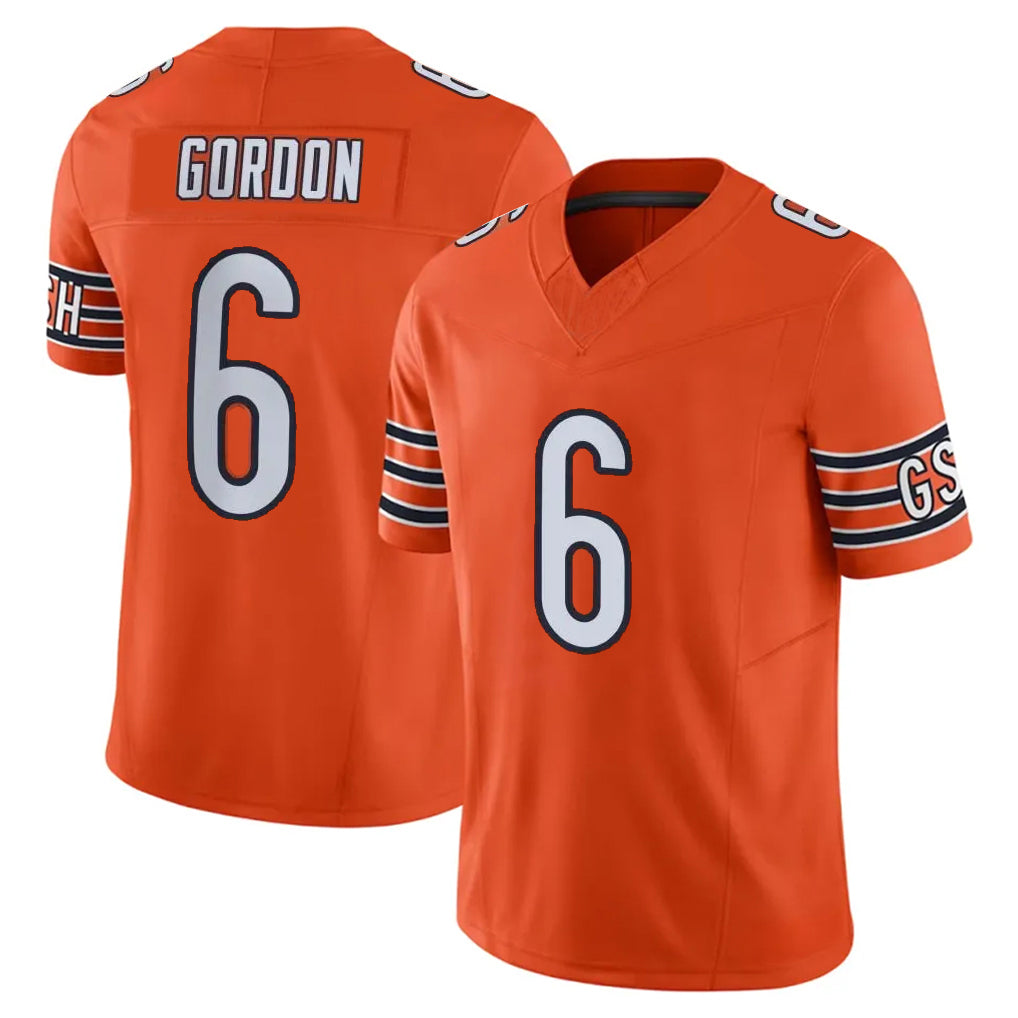 Elroe C.Bears #6 Kyler Gordon Player Orange Vapor F.U.S.E. Limited Home Game Stitched Jerseys