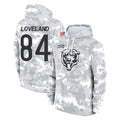 Elroe C.Bears #84 Colston Loveland Player Arctic Camo Salute to Service Pullover Hoodies Limited Stitched Jerseys