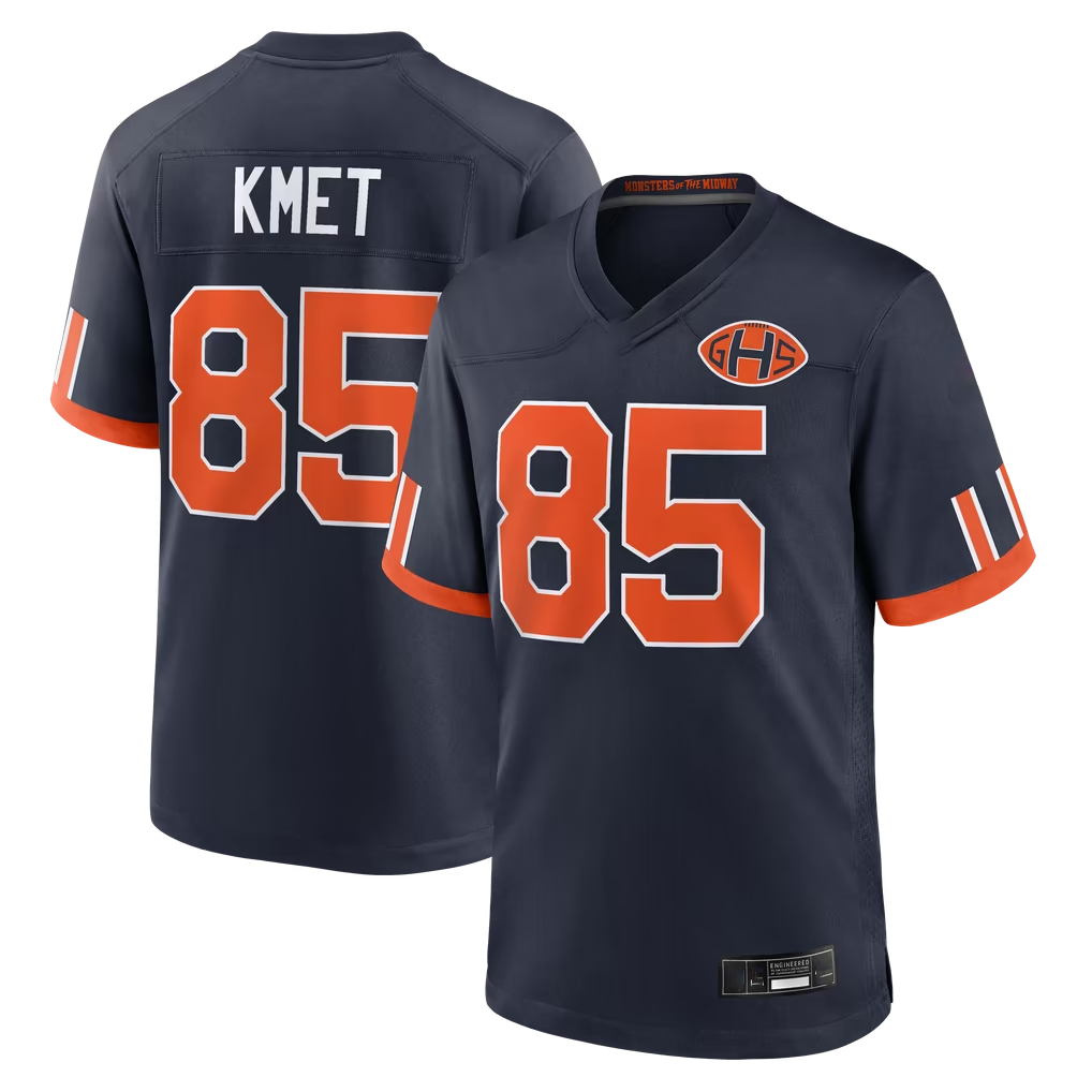 Elroe C.Bears #85 Cole Kmet Navy  2026 Rivalries Collection Game Stitched Jerseys