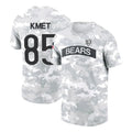 Elroe C.Bears #85 Cole Kmet Player Arctic Camo Salute to Service Performance T-Shirt Limited Stitched Jerseys