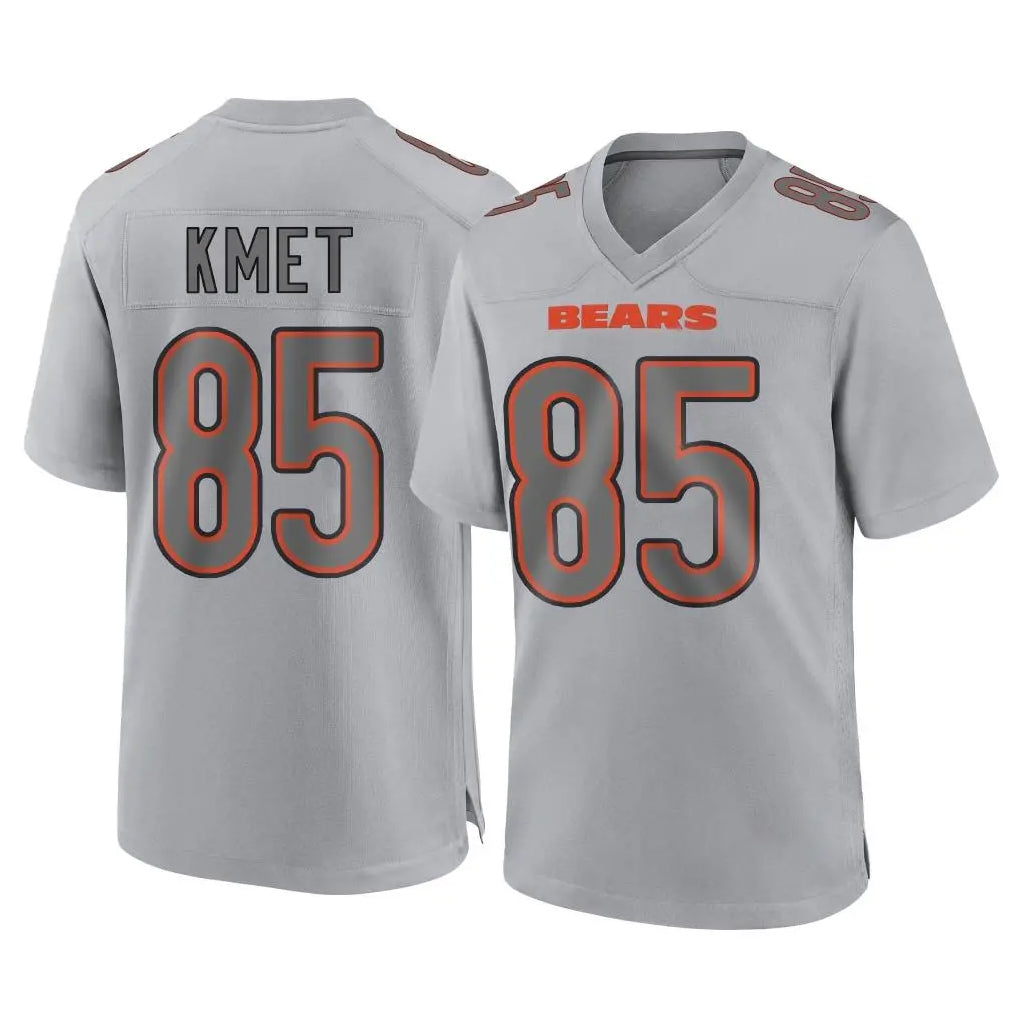 Elroe C.Bears #85 Cole Kmet Player Gray Atmosphere Fashion Game Stitched Jerseys