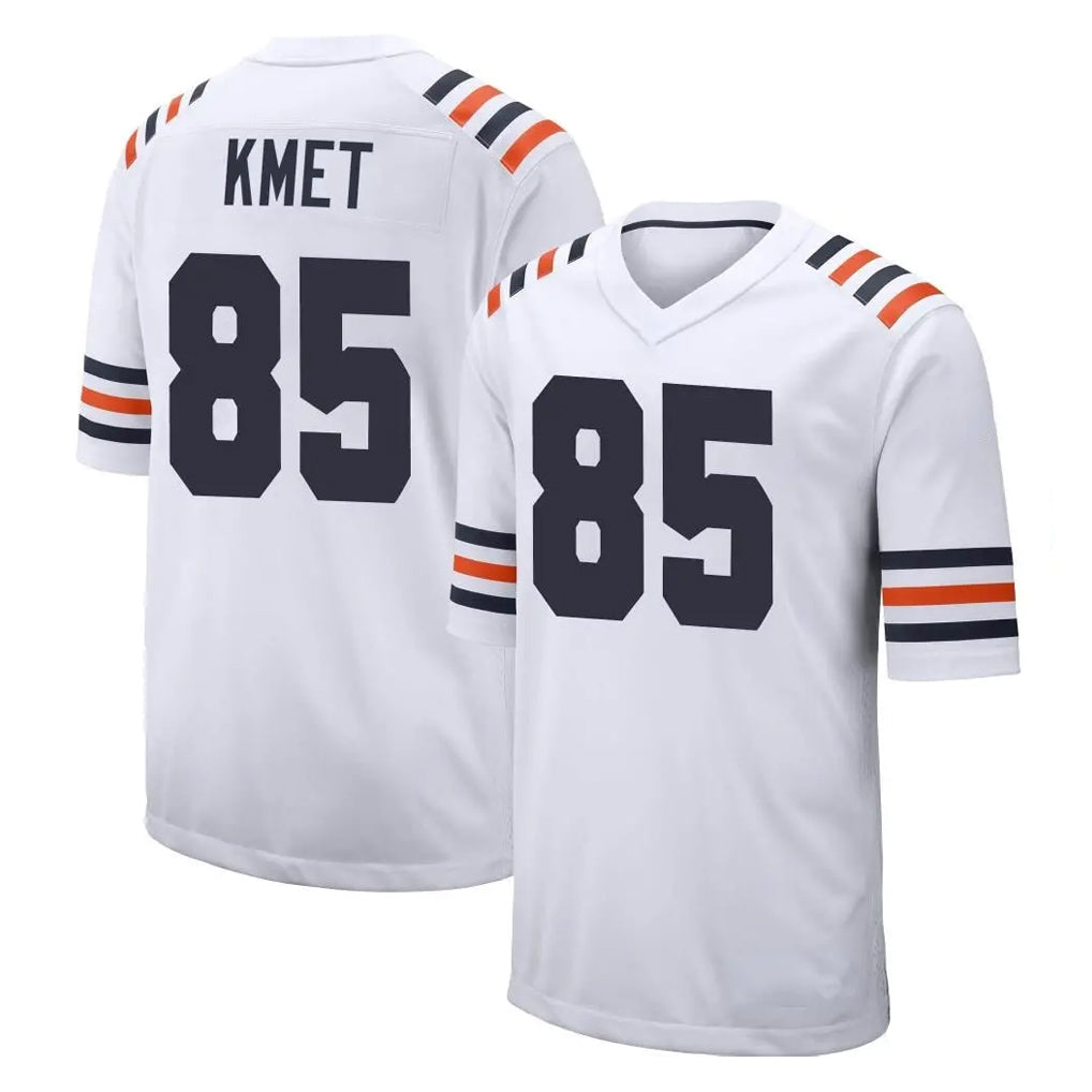 Elroe C.Bears #85 Cole Kmet Player White Classic Home Game Stitched Jerseys