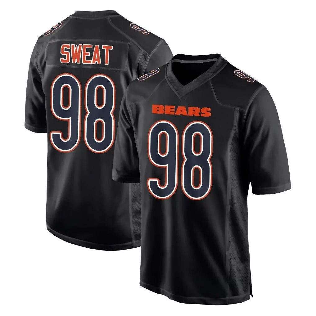 Elroe C.Bears #98 Montez Sweat Player Carbon Black Fashion Game Stitched Jerseys
