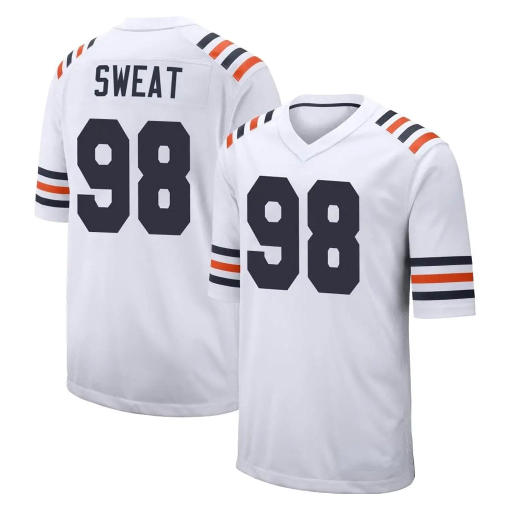 Elroe C.Bears #98 Montez Sweat Player White Classic Home Game Stitched Jerseys