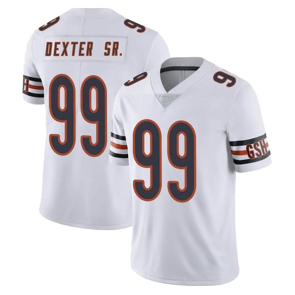 Elroe C.Bears #99 Gervon Dexter Sr. Player White Vapor Untouchable Limited Home Game Stitched Jerseys