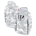 Elroe C.Bengals Arctic Camo Salute to Service Pullover Hoodie Limited Blank Player Stitched Jerseys