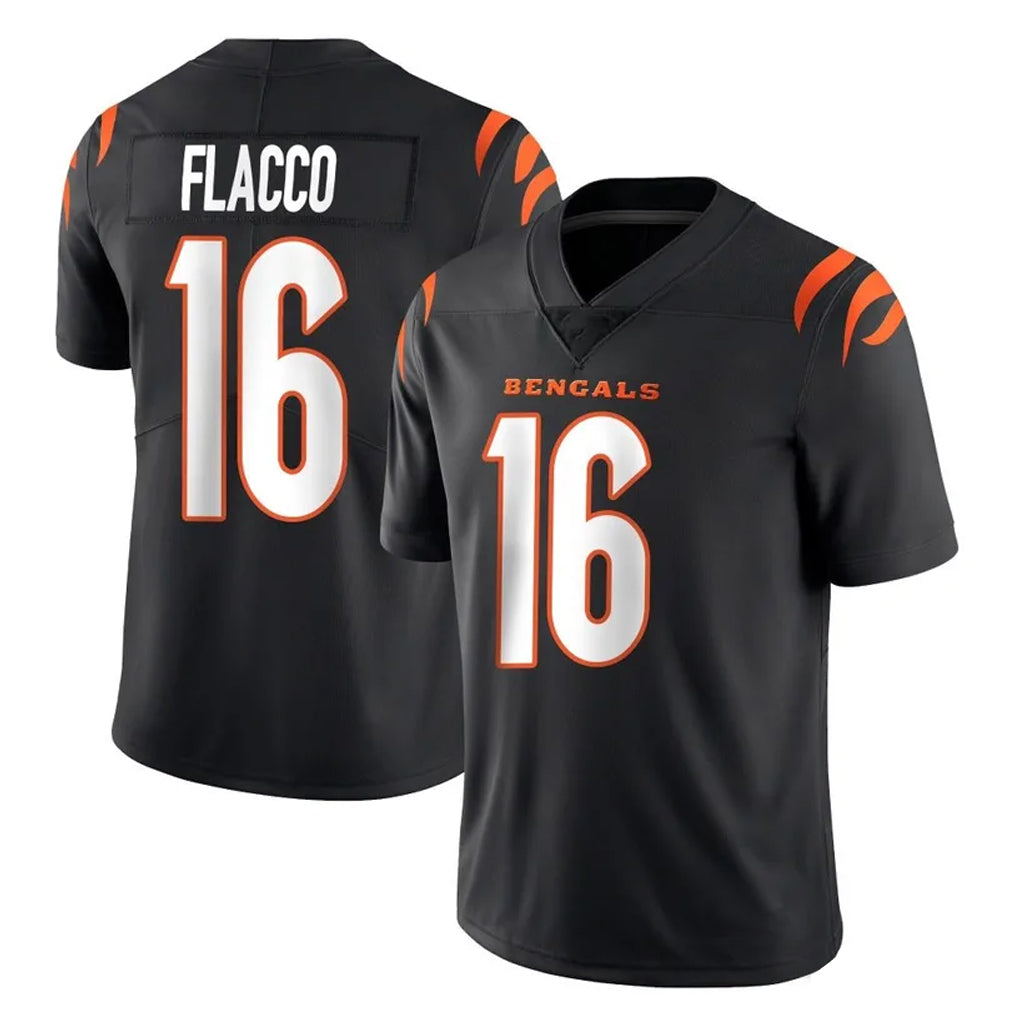 Elroe C.Bengals #16 Joe Flacco Player Black Vapor Untouchable Limited Home Game Stitched Jerseys