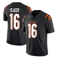 Elroe C.Bengals #16 Joe Flacco Player Black Vapor Untouchable Limited Home Game Stitched Jerseys