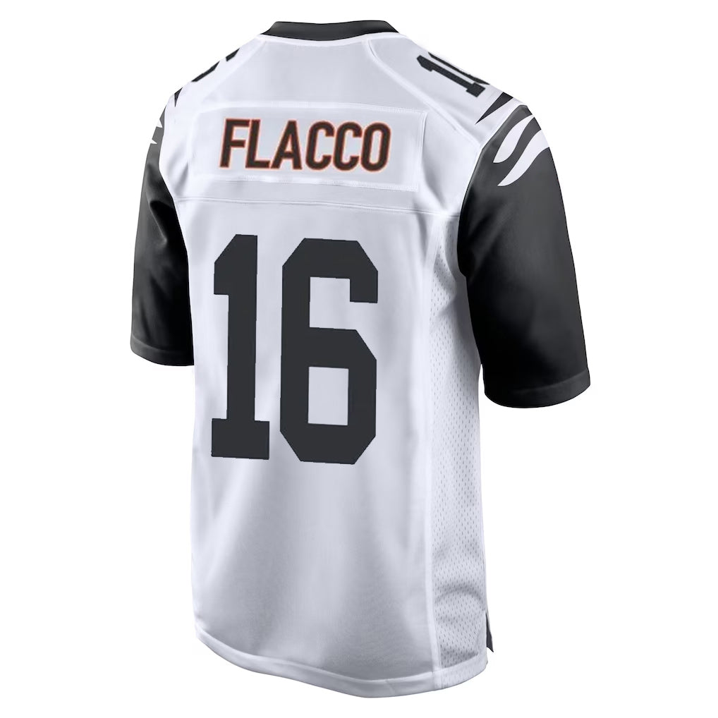 Elroe C.Bengals #16 Joe Flacco Player White Alternate Home Game Stitched Jerseys