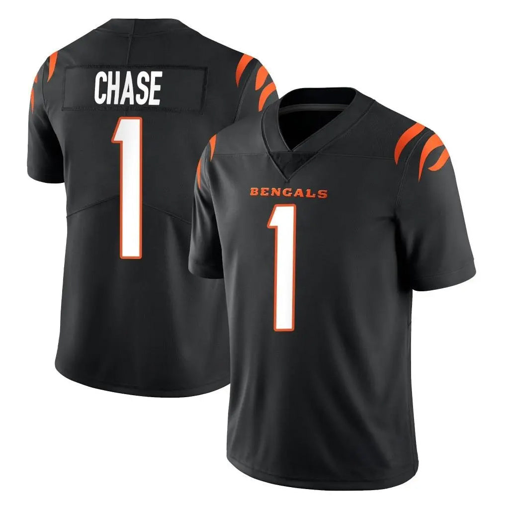 Elroe C.Bengals #1 Ja'Marr Chase Player Black Vapor Untouchable Limited Home Game Stitched Jerseys