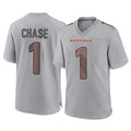 Elroe C.Bengals #1 Ja'Marr Chase Player Gray Atmosphere Fashion Game Stitched Jerseys