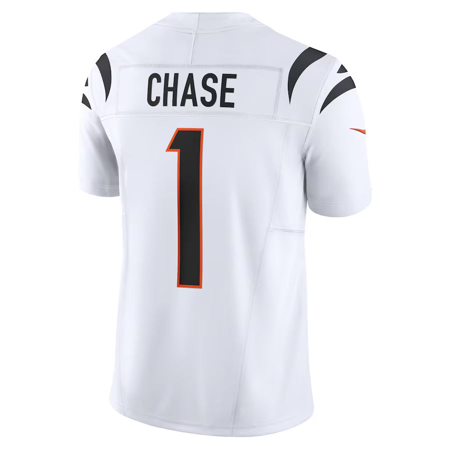 Elroe C.Bengals #1 Ja'Marr Chase Player White Vapor F.U.S.E. Limited Stitched Jerseys