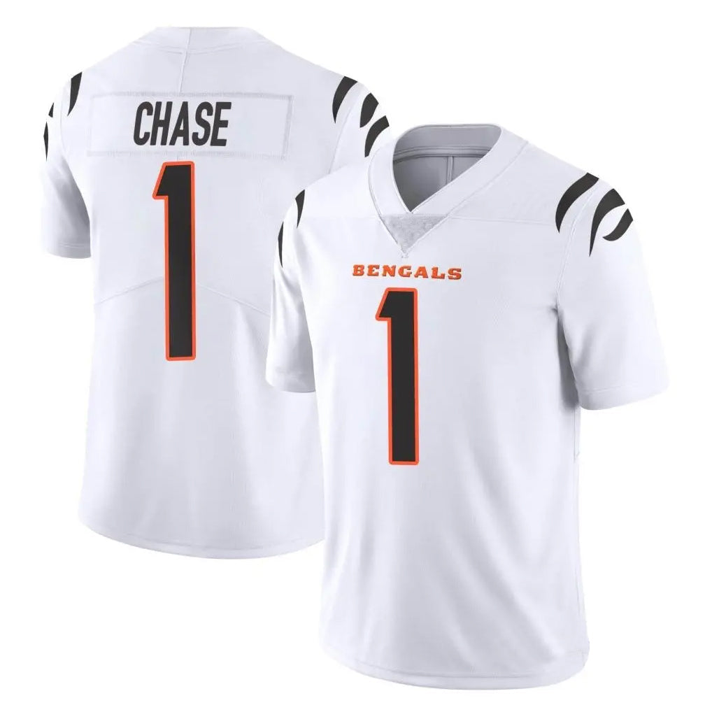 Elroe C.Bengals #1 Ja'Marr Chase Player White Vapor Untouchable Limited Home Game Stitched Jerseys