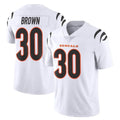 Elroe C.Bengals #30 Chase Brown Player White Vapor Untouchable Limited Home Game Stitched Jerseys