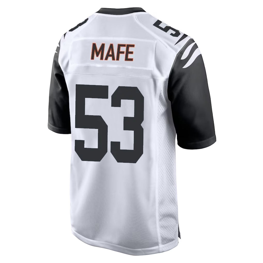Elroe C.Bengals #53 Boye Mafe Player White Alternate Home Game Stitched Jerseys