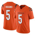 Elroe C.Bengals #5 Tee Higgins Player Orange Vapor F.U.S.E. Limited Home Game Stitched Jerseys