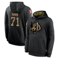 Elroe C.Bengals #71 Amarius Mims Player Black Salute to Service Pullover Hoodies Limited Stitched Jerseys