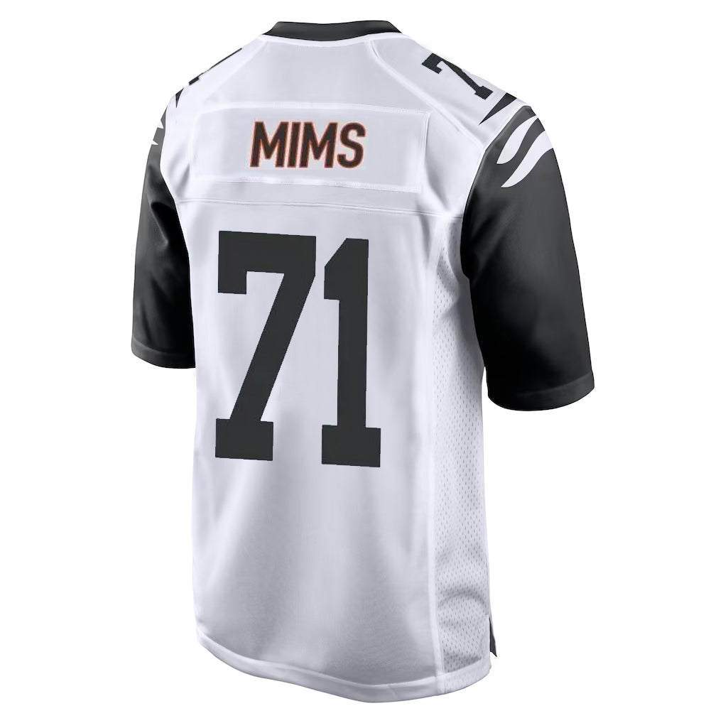 Elroe C.Bengals #71 Amarius Mims Player White Alternate Home Game Stitched Jerseys