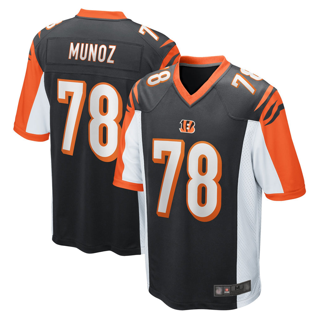 Elroe C.Bengals #78 Anthony Munoz Player Black Alternate Home Game Stitched Jerseys