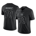 Elroe C.Bengals #78 Anthony Munoz Player Black Reflective Limited Game Stitched Jerseys