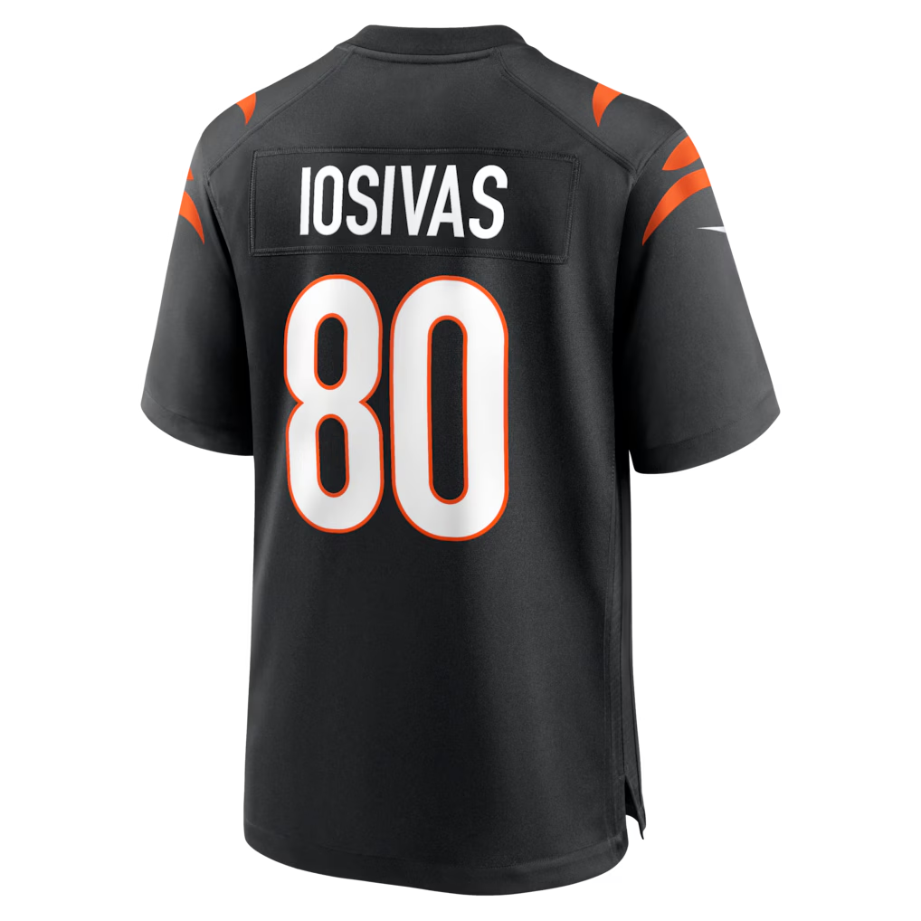 Elroe C.Bengals #80 Andrei Iosivas Black Team Game Stitched Jerseys
