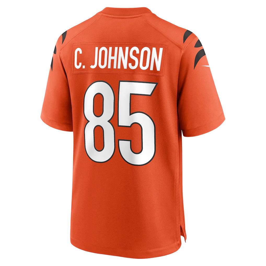 Elroe C.Bengals #85 Chad Johnson Player Orange Home Game Stitched Jerseys
