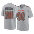 Elroe C.Bengals #90 Kris Jenkins Jr Player Gray Atmosphere Fashion Game Stitched Jerseys