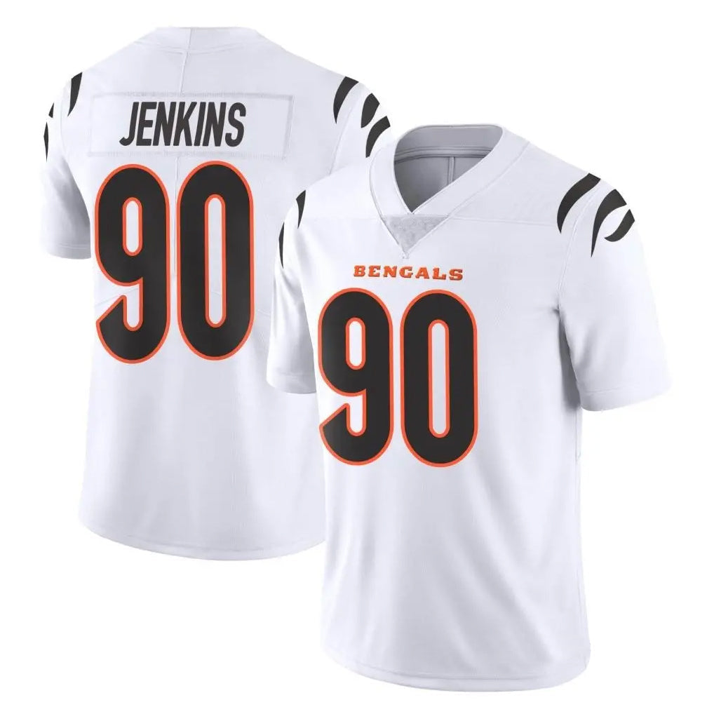 Elroe C.Bengals #90 Kris Jenkins Jr Player White Vapor Untouchable Limited Home Game Stitched Jerseys