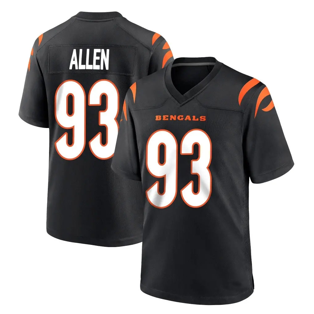 Elroe C.Bengals #93 Jonathan Allen Player Black Home Game Stitched Jerseys