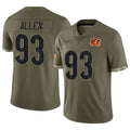 Elroe C.Bengals #93 Jonathan Allen Player Olive Salute to Service Limited Game Stitched Jerseys