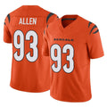 Elroe C.Bengals #93 Jonathan Allen Player Orange Vapor F.U.S.E. Limited Home Game Stitched Jerseys