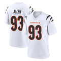 Elroe C.Bengals #93 Jonathan Allen Player White Home Game Stitched Jerseys
