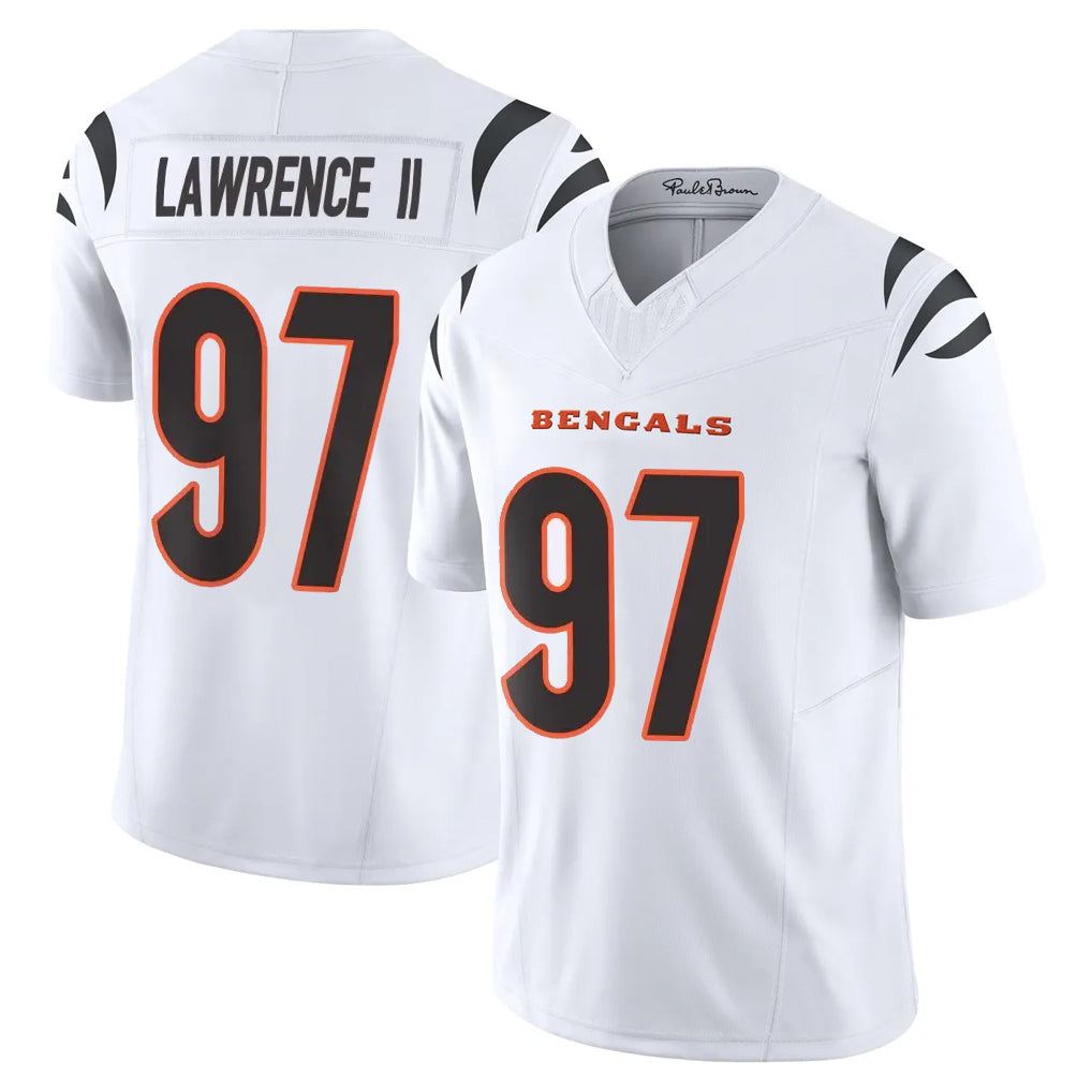 Elroe C.Bengals #97 Dexter Lawrence II Player White Vapor F.U.S.E. Limited Home Game Stitched Jerseys