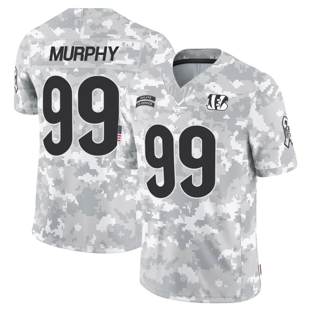 Elroe C.Bengals #99 Myles Murphy Player Arctic Camo Salute to Service Limited Stitched Jerseys