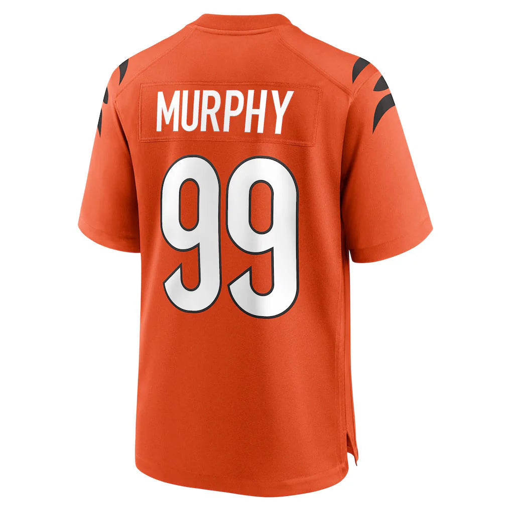 Elroe C.Bengals #99 Myles Murphy Player Orange Home Game Stitched Jerseys