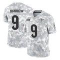 Elroe C.Bengals #9 Joe Burrow Player Arctic Camo Salute to Service Limited Stitched Jerseys