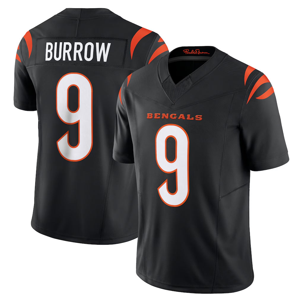 Elroe C.Bengals #9 Joe Burrow Player Black Vapor F.U.S.E. Limited Home Game Stitched Jerseys