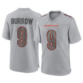 Elroe C.Bengals #9 Joe Burrow Player Gray Atmosphere Fashion Game Stitched Jerseys