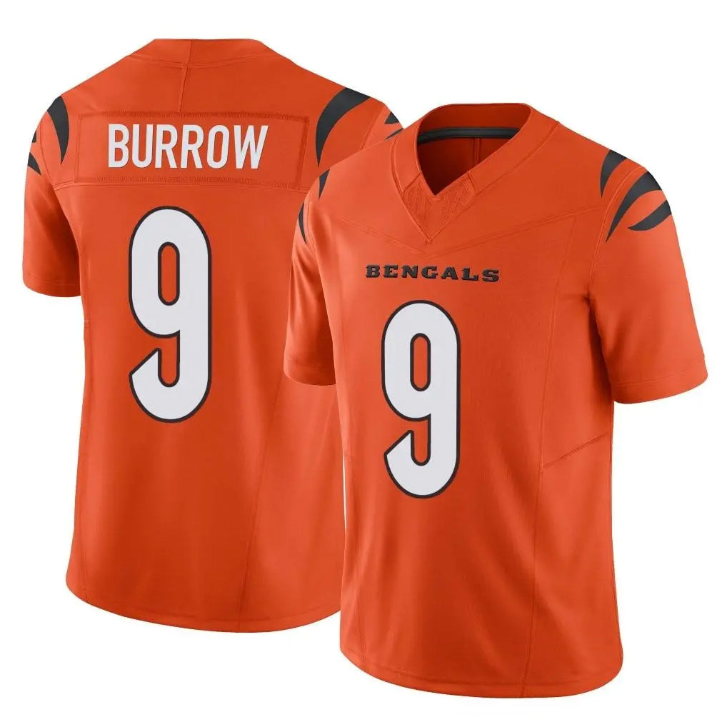 Elroe C.Bengals #9 Joe Burrow Player Orange Vapor F.U.S.E. Limited Home Game Stitched Jerseys