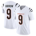 Elroe C.Bengals #9 Joe Burrow Player White Vapor F.U.S.E. Limited Home Game Stitched Jerseys