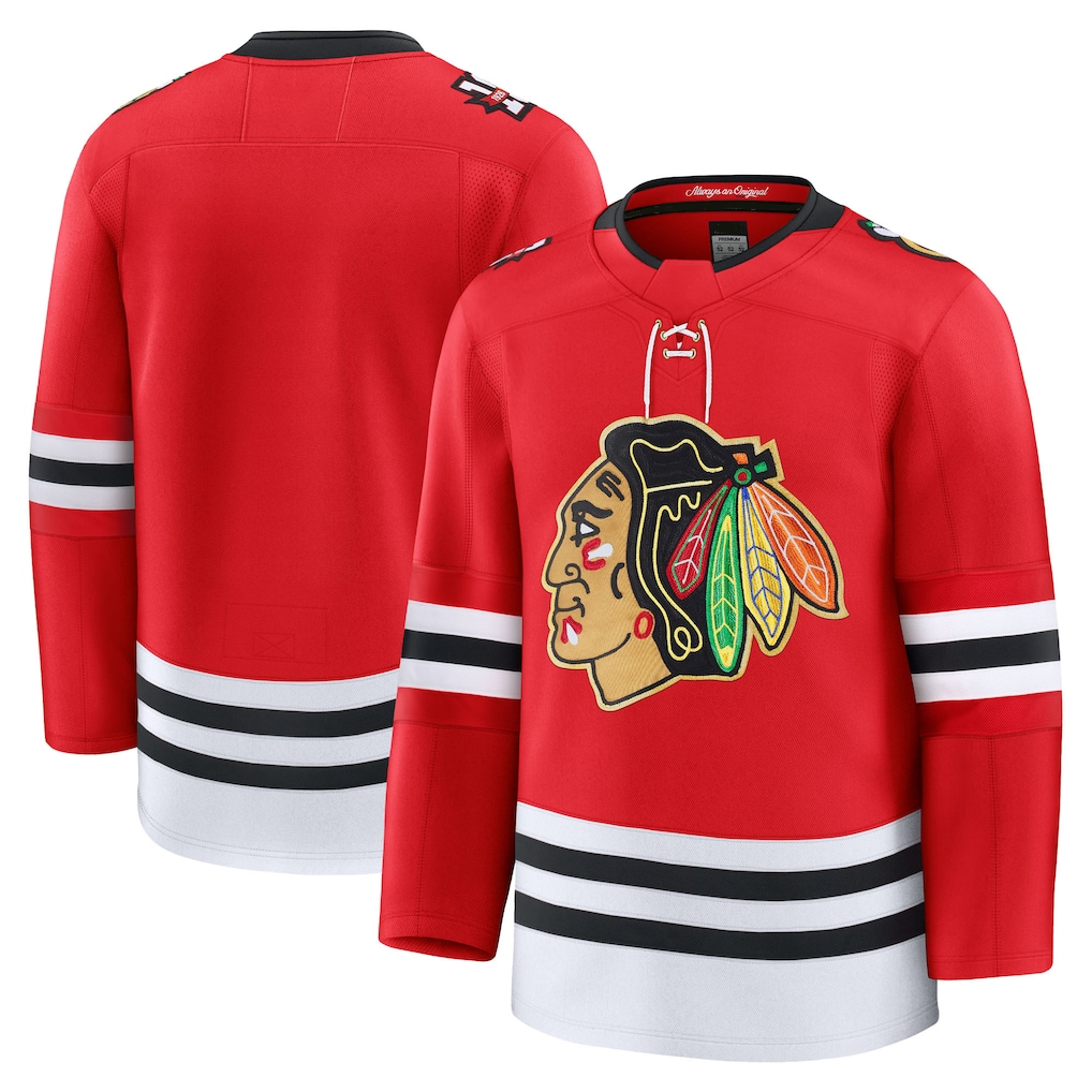 Elroe C.Blackhawks Red Centennial Premium Jerseys