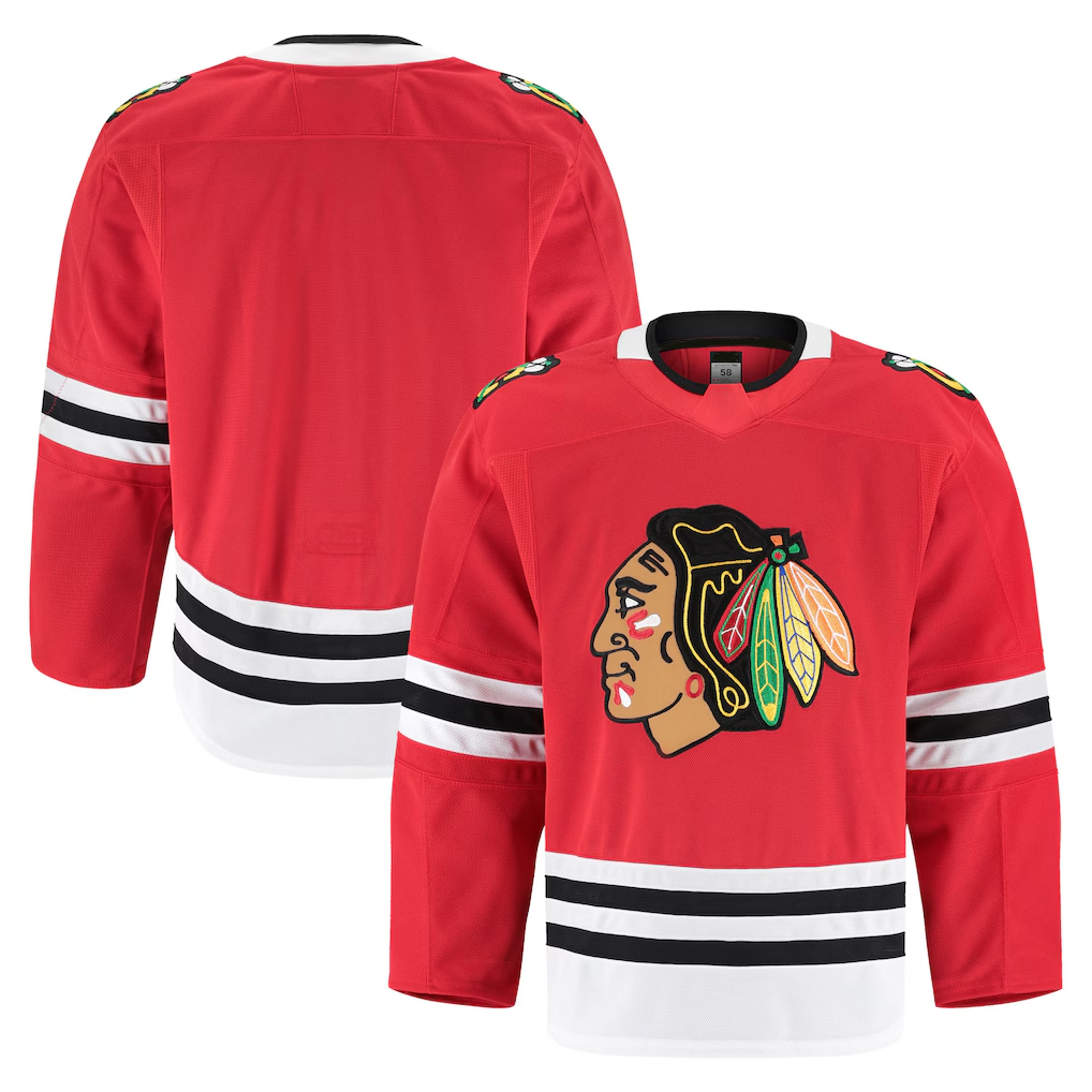 Elroe C.Blackhawks Red Home Authentic Pro Jerseys
