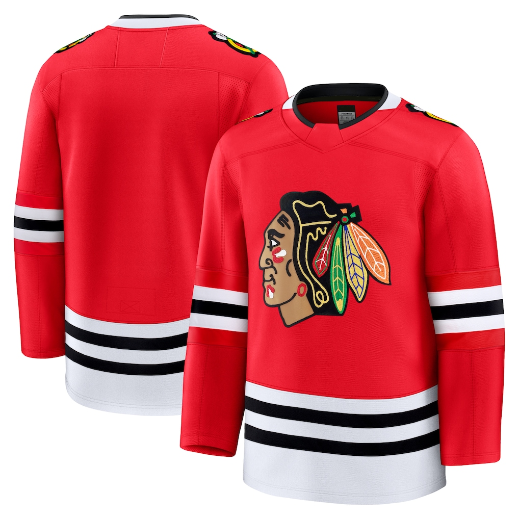 Elroe C.Blackhawks Red Home Premium Jerseys
