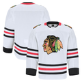 Elroe C.Blackhawks White Away Authentic Pro Jerseys